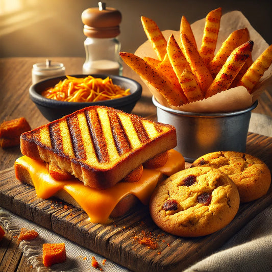 Grilled Cheese Sandwich & Cajun Fries with a Cookie